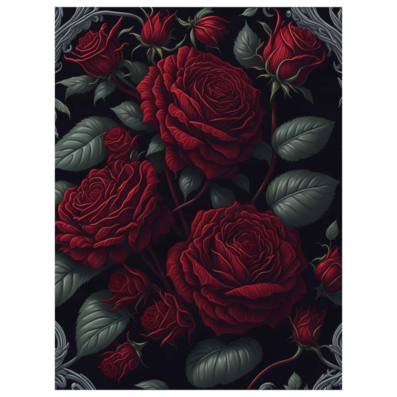 Sparkly Selections Gothic Rose Round Premium Diamond Painting Kit